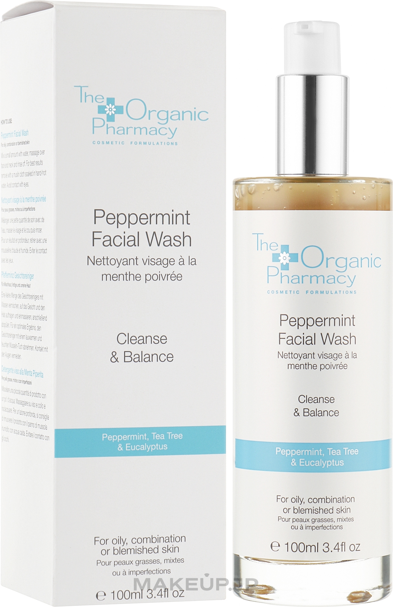 Antibacterial Mint Face Cleansing Gel - The Organic Pharmacy Peppermint Facial Wash — photo 100 ml