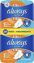 Sanitary Pads, size 1, 20 pcs. - Always Ultra Normal Plus — photo N1
