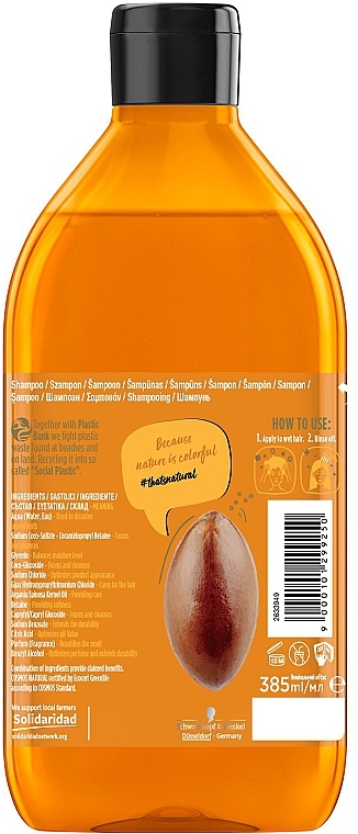 Nourishing & Intensive Hair Care Shampoo with Argan Oil - Nature Box Nourishment Vegan Shampoo With Cold Pressed Argan Oil — photo N2