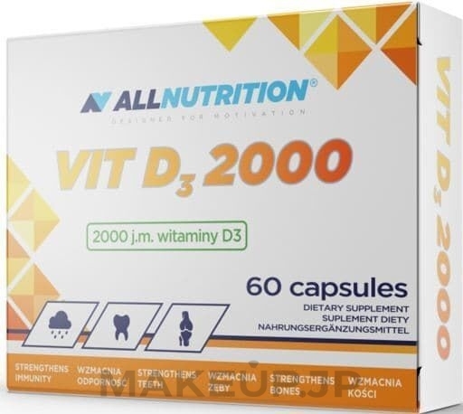 Vitamin D3 - AllNutrition Vitamin D3 2000 — photo 60 szt.