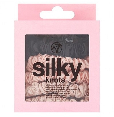 Hair Tie Set, 6 pcs - W7 Cosmetics Silky Knots Skinny Silk Original — photo N3