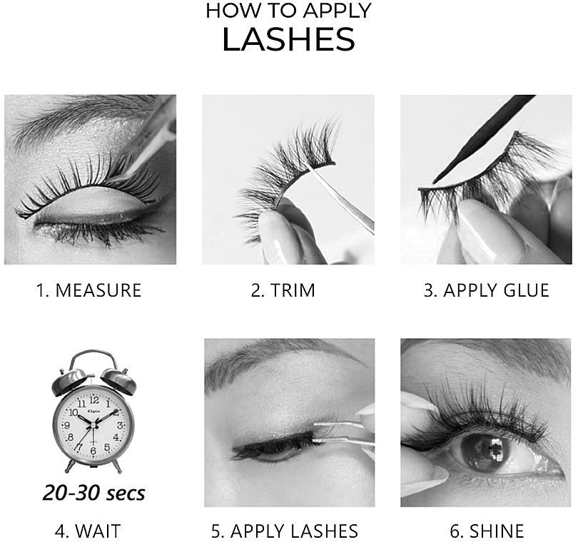 False Lashes - Sincero Salon Eyelashes Glamour (2pcs)  — photo N4