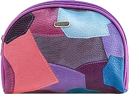 Fragrances, Perfumes, Cosmetics Makeup Bag "Patchwork", 94422, lilac and blue - Top Choice