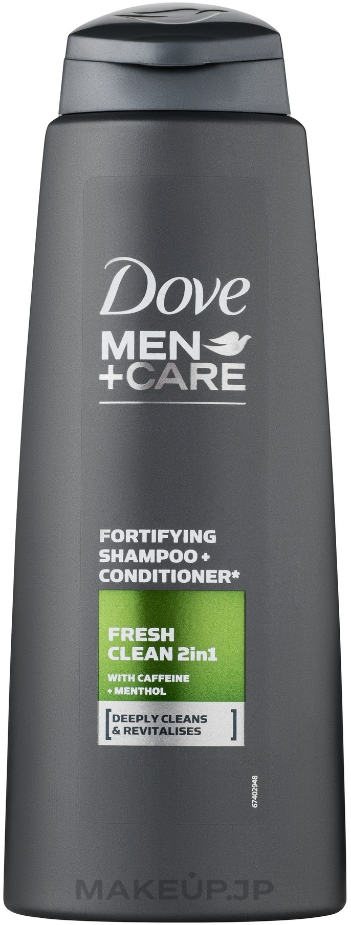 Men Shampoo "Menthol Fresh" - Dove Men+ Care Fresh Clean 2in1 Fortifying Shampoo — photo 400 ml