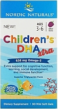 Kids Dietary Supplement, grape taste 636 mg, "Omega-3" - Nordic Naturals Children's DHA Xtra — photo N4
