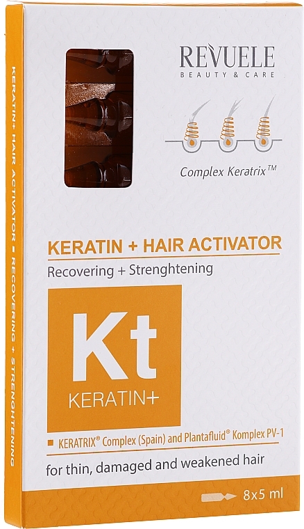 Hair Activator - Revuele Keratin+ Ampoules Hair Restoration Activator — photo N1