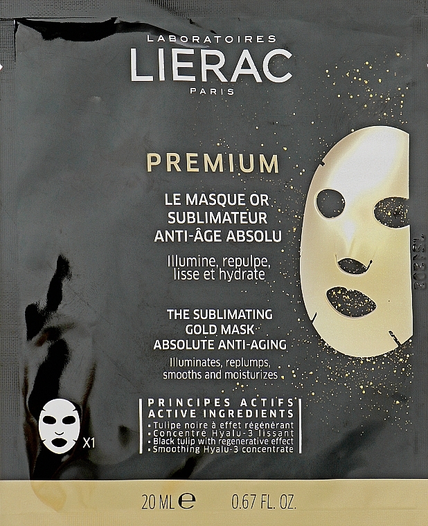 Facial Sheet Mask - Lierac Premium The Sublimating Gold Mask — photo N2