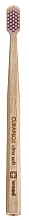 Fragrances, Perfumes, Cosmetics Ultra-Soft Wooden Toothbrush, Pink Bristles - Curaprox Ultra Soft Toothbrush CS Wood