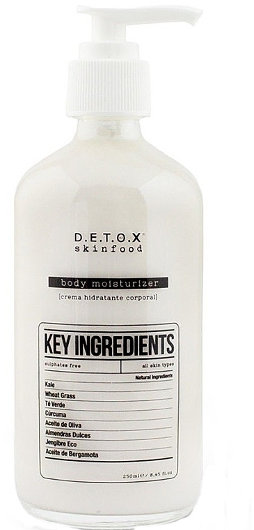 Moisturizing Body Cream - Detox Skinfood Key Ingredients — photo N1