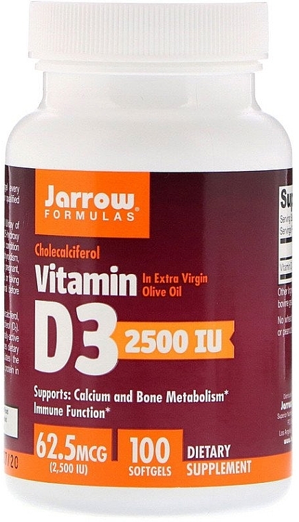 Cholecalciferol Vitamin D3 - Jarrow Formulas Cholecalciferol Vitamin D3 2500 IU — photo N1