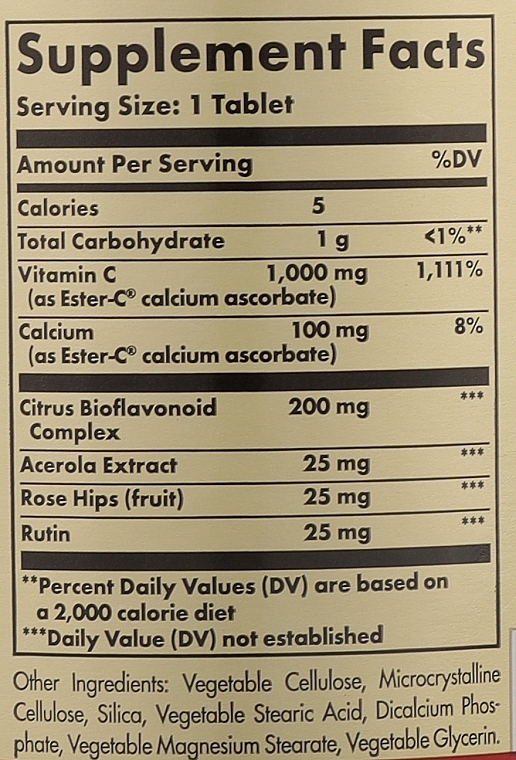 Vitamin C Dietary Supplement  - Solgar Ester-C Plus 1000 mg — photo N12