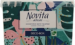 Fragrances, Perfumes, Cosmetics Cotton Buds in Box, variant 1 - Novita Delikate Cosmetic Cotton Buds Deco-box