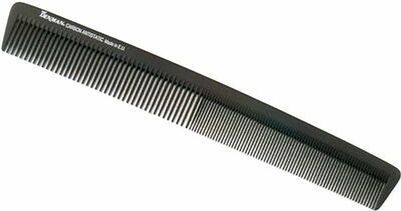 Hair Comb DC08, black - Denman Carbon Barbering Comb — photo N1