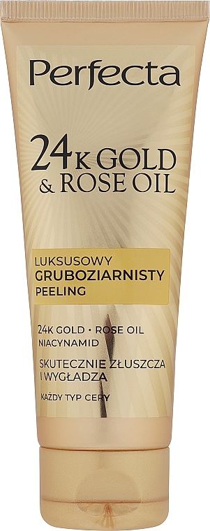 Coarse-Grained Facial Peeling - Perfecta 24k Gold & Rose Oil — photo N1