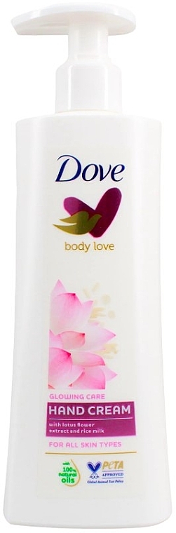 Lotus Hand Cream - Dove Glowing Care Lotus Flower Hand Cream — photo N1