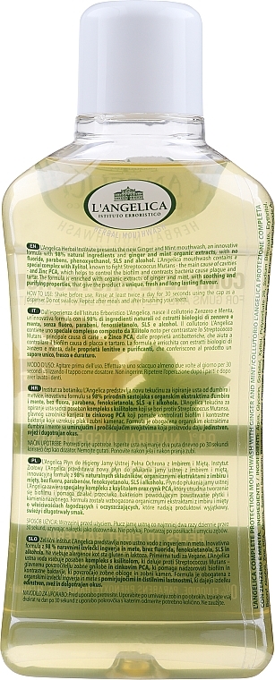 Ginger & Mint Mouthwash - L'Angelica Herbal Mouthwash Complete Protection Ginger & Mint — photo N13