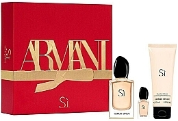 Fragrances, Perfumes, Cosmetics Giorgio Armani Si - Set (edp/50ml + edp/7ml + b/lot/75ml) 