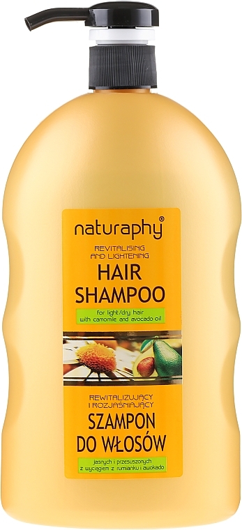 Blonde & Dry Hair Shampoo "Chamomile & Avocado" - Naturaphy Hair Shampoo — photo N5