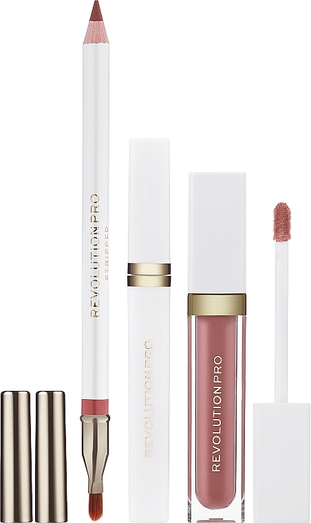 Set - Revolution PRO Iconic Lip Edit Stripped (lipstick/4.5ml + lip/pen/1g+ lip/gloss/1.5ml) — photo N2