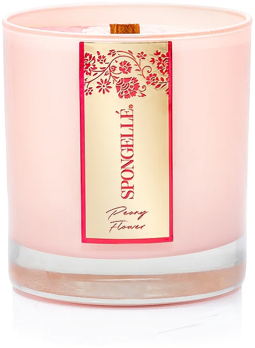 Peony flower Scented Candle - Spongelle Private Reserve Scented Candle — photo N2