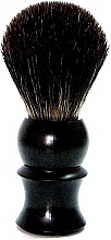 Shaving Brush with Badger Fiber, plastic, matte black - Golddachs Pure Badger Plastic Black Matt — photo N1