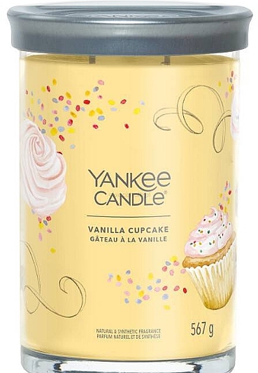 Scented Candle in Glass 'Vanilla Cupcake', 2 wicks - Yankee Candle Singnature — photo N1
