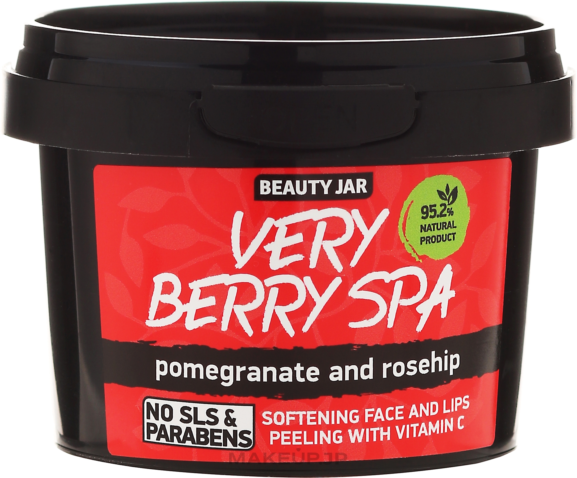 Face and Lip Scrub "Very Berry SPA" - Beauty Jar Softening Face And Lips Peeling With Vitamin C — photo 120 g