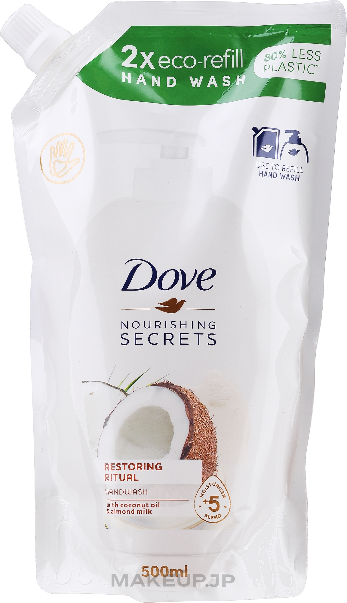 Hand Liquid Soap "Coconut Oil and Almond Milk" - Dove Nourishing Secrets Restoring Ritual Hand Wash (doypack) — photo 500 ml
