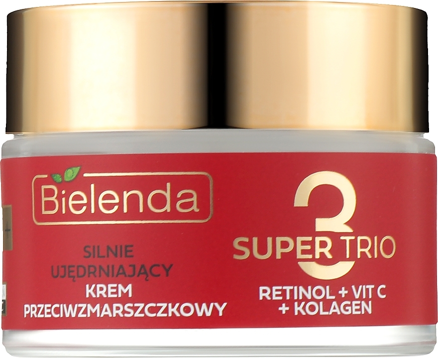 Firming Anti-Wrinkle Face Cream 50+ - Bielenda Super Trio Retinol + Vit C + Kolagen — photo N3