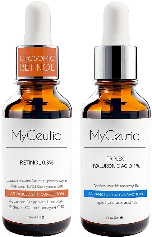 Set - MyCeutic Retinol Skin Tolerance Building Retinol 0.3% Triplex Set 1 (f/ser/30mlx2) — photo N1