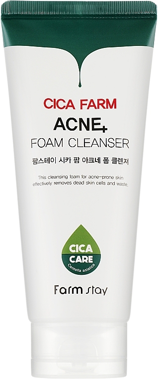 Cleansing Foam for Problematic Skin - FarmStay Cica Farm Acne+ Foam Cleanser — photo N1