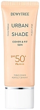 Fragrances, Perfumes, Cosmetics Smoothing Sunscreen - Dewytree Urban Shade Cover And Fit Sun SPF50+ PA++++