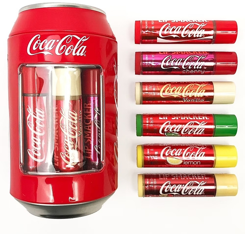 Lip Balms Set in Classic Tin Can - Lip Smacker Coca-Cola (lip/balm/6x4g) — photo N3