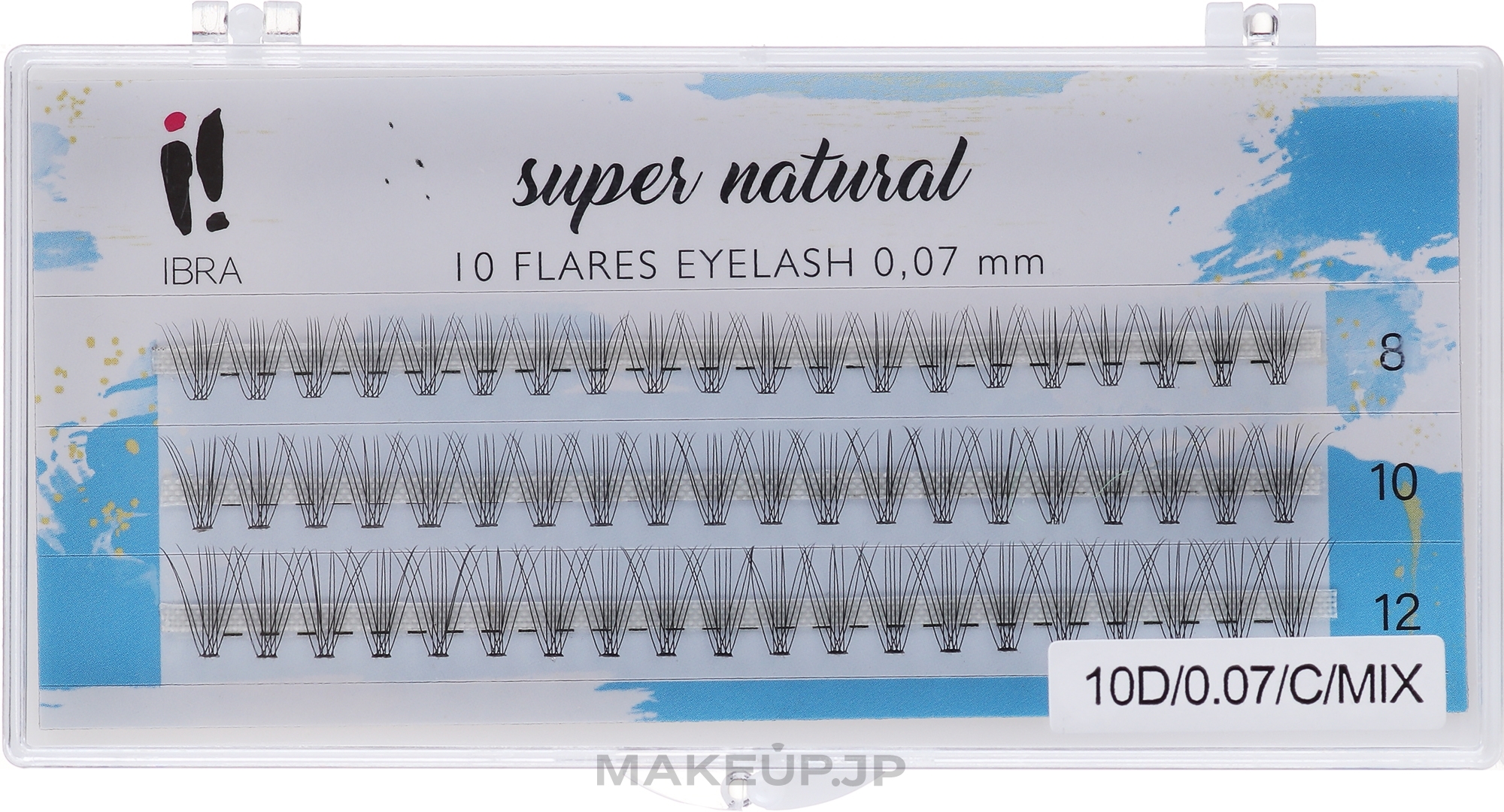 Individual Lashes "C", 0.07 MIX8,10,12 mm - Ibra Eyelash Knot Naturals — photo 60 szt.