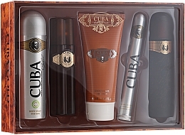 Fragrances, Perfumes, Cosmetics Cuba Gold - Set (edt/100ml + deo/200ml + ash/balm/100ml + sh/gel/200ml + edt/35ml)