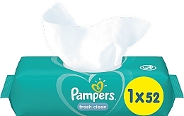 Baby Wet Wipes "Baby Fresh Clean", 52 pcs - Pampers — photo N2