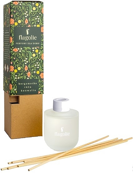 Bergamot, Rose, Lily of the Valley Reed Diffuser - Flagolie Home Perfume — photo N1