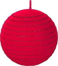 Fragrances, Perfumes, Cosmetics Decorative Candle "Red Ball", 8 cm - Artman Andalo