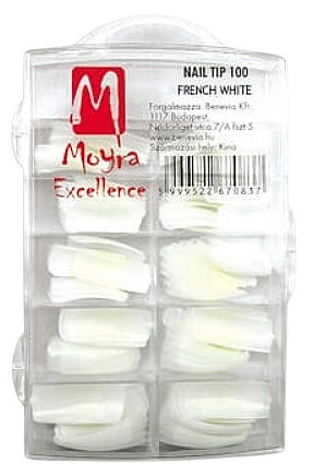 Nail Extension Tips, white - Moyra Nail Tip White — photo N1