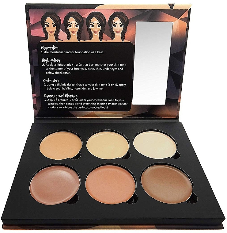 Face Contouring Palette - W7 Lift & Sculpt Face Shaping Contour Palette — photo N7