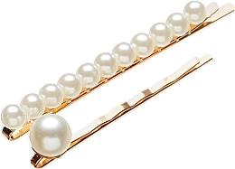 Hair Clip Set with Classic Pearls - Lolita Accessories Classic Pearl Pin Set — photo N1