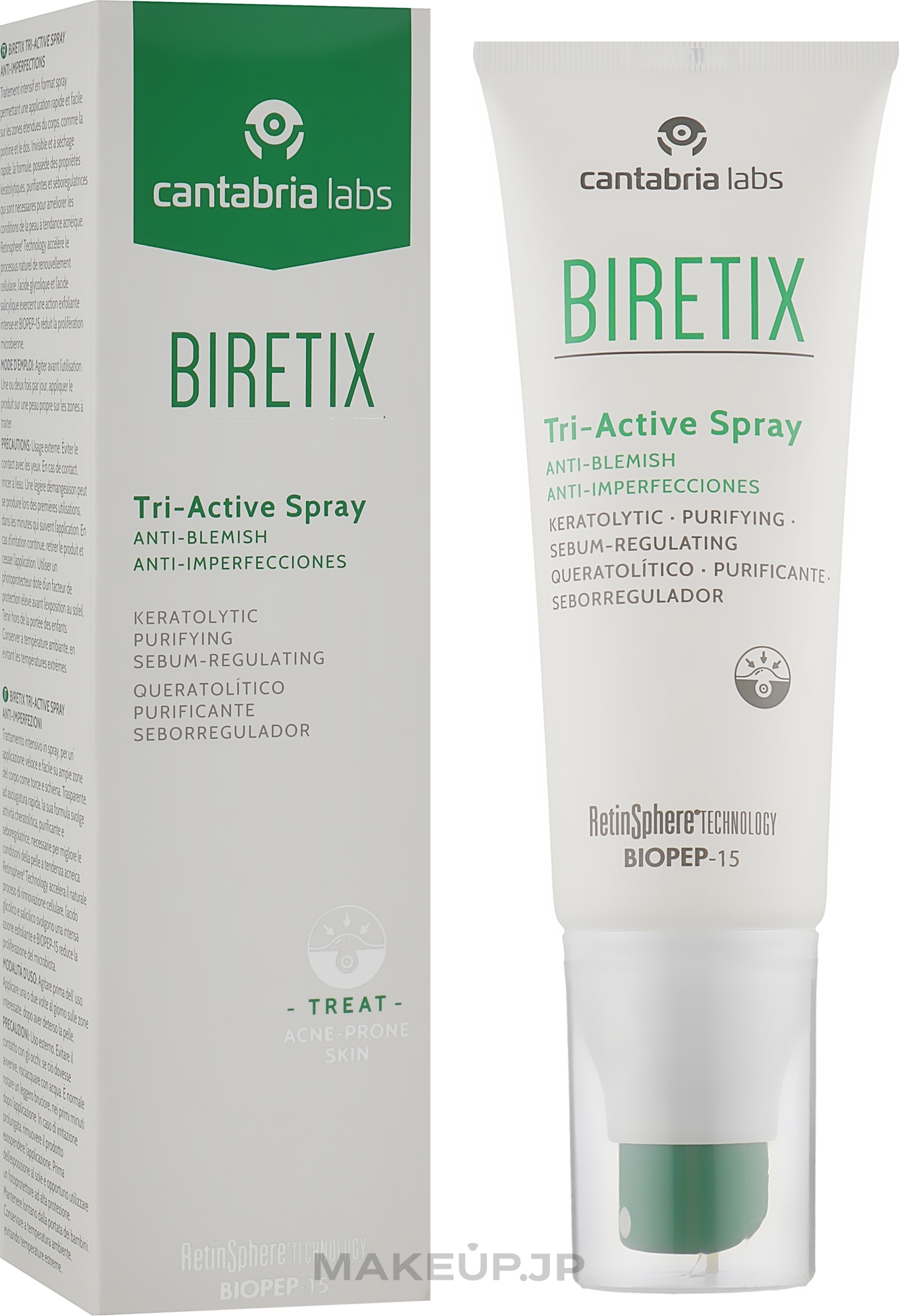 Anti-Acne Tri-Active Spray - Cantabria Labs Biretix Tri-Active Spray Anti-Blemish — photo 100 ml