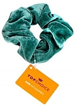 Velour Hair Scrunchie, 25808, green - Top Choice — photo N1