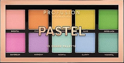 Eyeshadow Palette - Profusion Cosmetics Pastel 10 Shades Eyeshadow Palette — photo N1