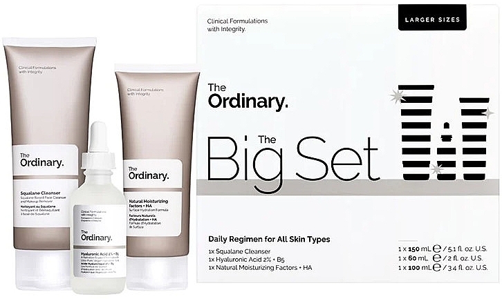 Set - The Ordinary The Big Set (clean/balm/150ml+ser/60ml+factors/100ml) — photo N1