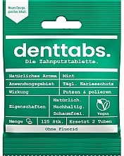 Fragrances, Perfumes, Cosmetics Teeth Cleansing Mint Tablets, fluoride-free - Denttabs Teeth Cleaning Tablets Mint Fluoride Free