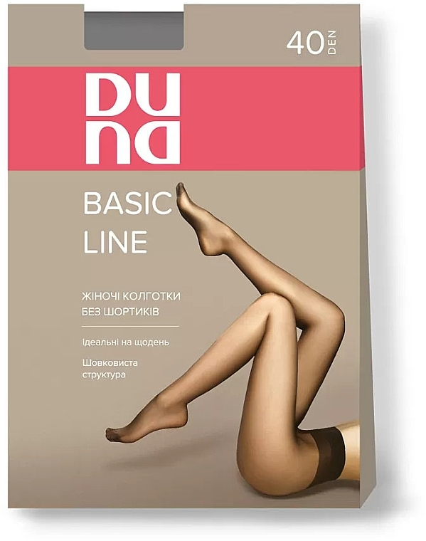 Tights "Basic Line" 1104, 40 Den, black - Duna — photo N13