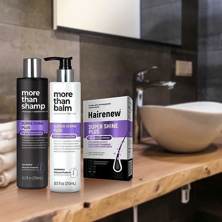 100% Mirror Gloss Shampoo - Hairenew Super Shine Plus Shampoo — photo N4