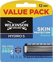 Refill Blade Set "Hydro 5", 12 pcs - Wilkinson Sword Hydro 5 Skin Protection Regular — photo N13