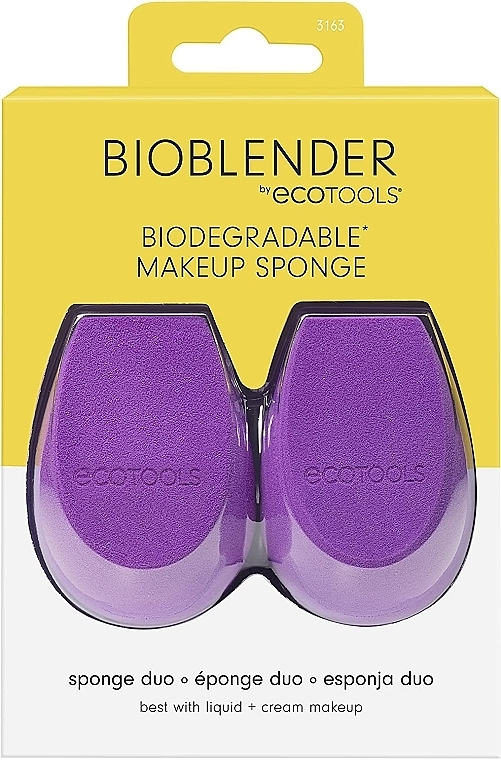 Makeup Sponge, purple, 2pcs - EcoTools BioBlender Duo — photo N1